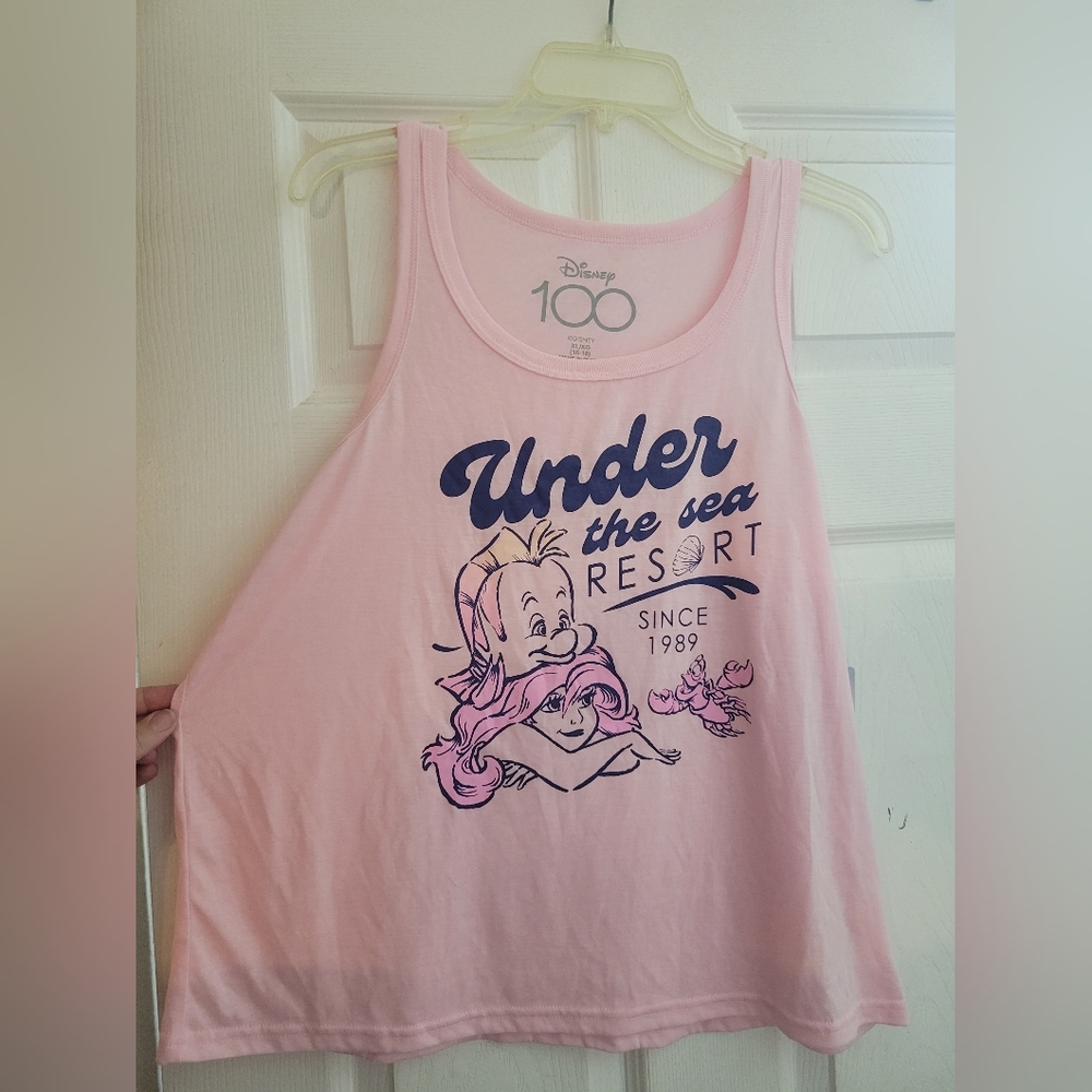 Disney little mermaid Sleep Set muscle shirt & Shorts size xl